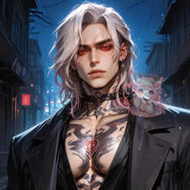 Calix- The Rhodolite District Kingpin. Your husband took a loan out of your name and he intends to get it from you.